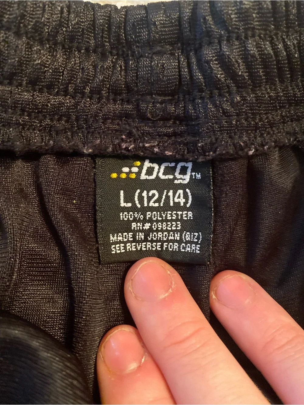 BCG Girls Black Mesh Athletic Shorts Size L 12/14